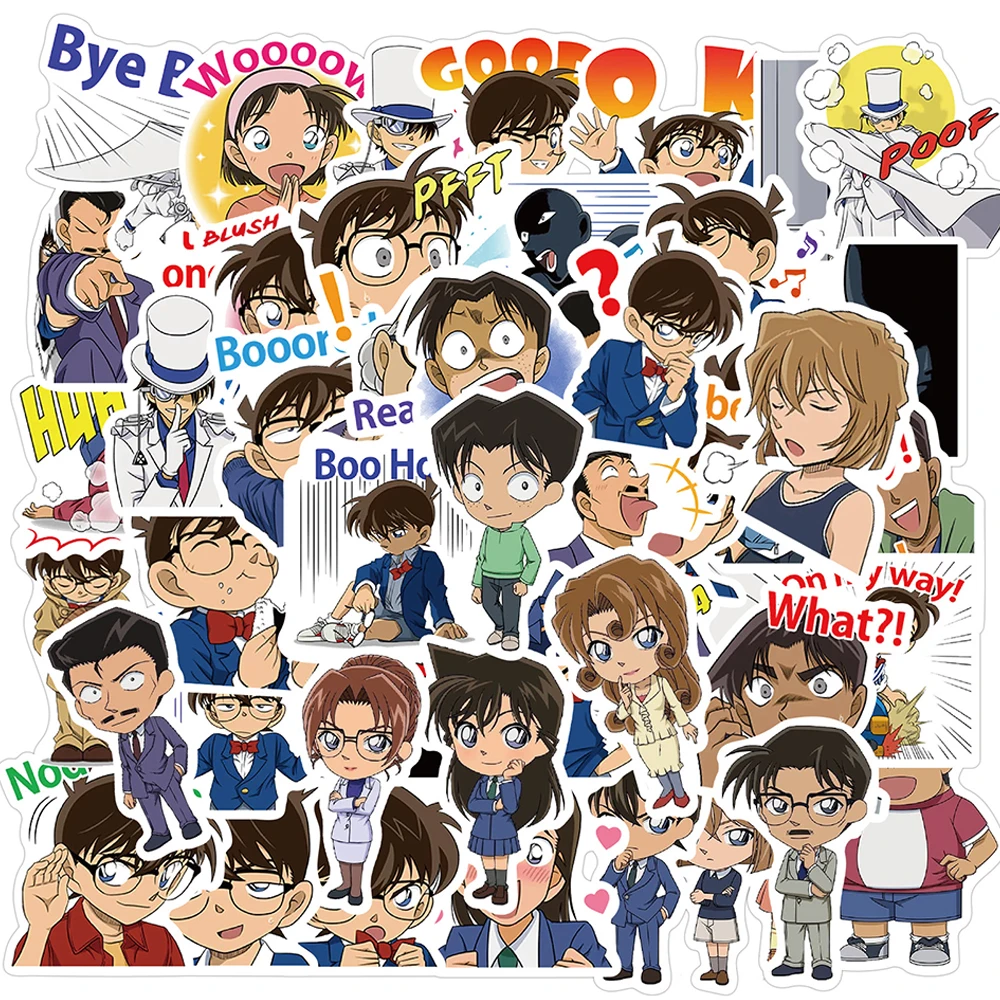 

10/30/50PCS Detective Conan Anime Stickers Aesthetic Laptop Guitar Water Bottle Waterproof Graffiti Decal Sticker Packs Kid Toy