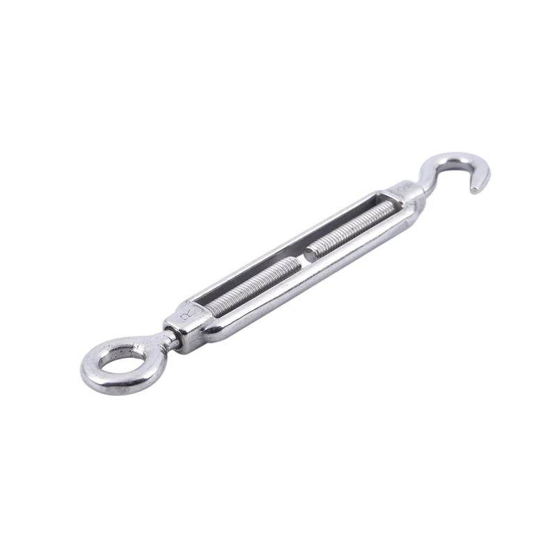 M6 6mm Threaded Stainless Steel Hook Eye Type Die Cast Turnbuckle 5.7 inch | Обустройство дома