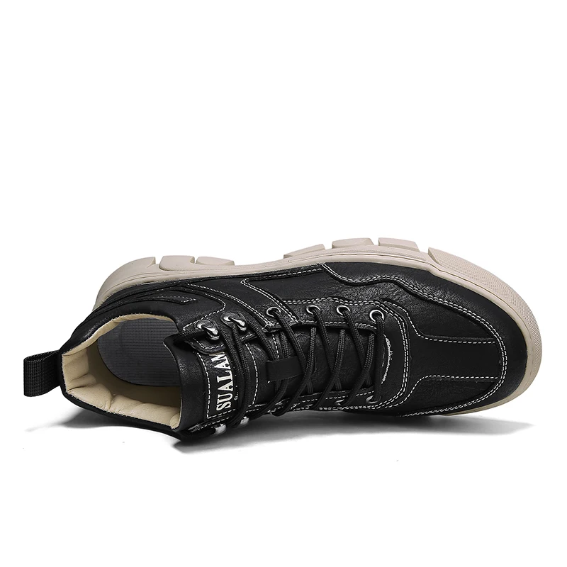 Harga Sepatu Kulit Hitam Alas Kaki Pria Kasual Populer Untuk Pria Sepatu Kasual Remaja Pria Yang Sulit Dipakai Sneakers Pria Desainer