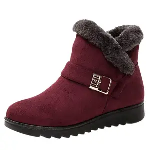New old Beijing cloth shoes female large size warm cotton boots middle-aged snow boots female mother shoes cotton shoes