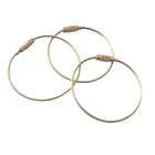 10x Золотая проволочная цепь багага бирка, Проволочный Кабель из нержавеющей стали брелок металлический багага бирка