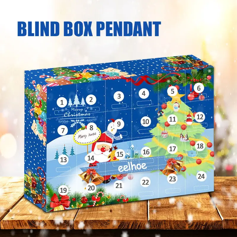 

Christmas Advent Calendar Pendant Lovely Xmas Tree Hanging Ornament Creative Christmas Countdown Calendar Gifts Box SDF-SHIP