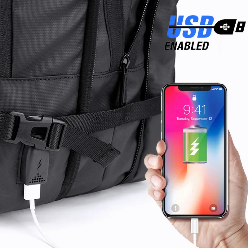 ARCTIC HUNTER Men Backpack Fit 17.3 Inch Laptop Bag Pack Waterproof Large Capacity Male Travel Backpacks USB Charge Bags for | Багаж и