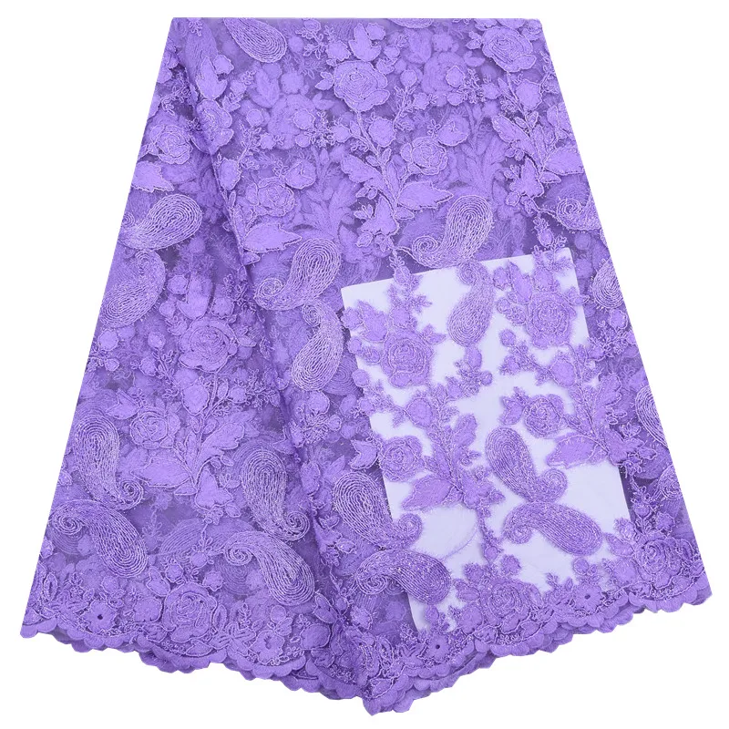 Небесно-голубая африканская кружевная ткань с вышивкой в нигерийском стиле