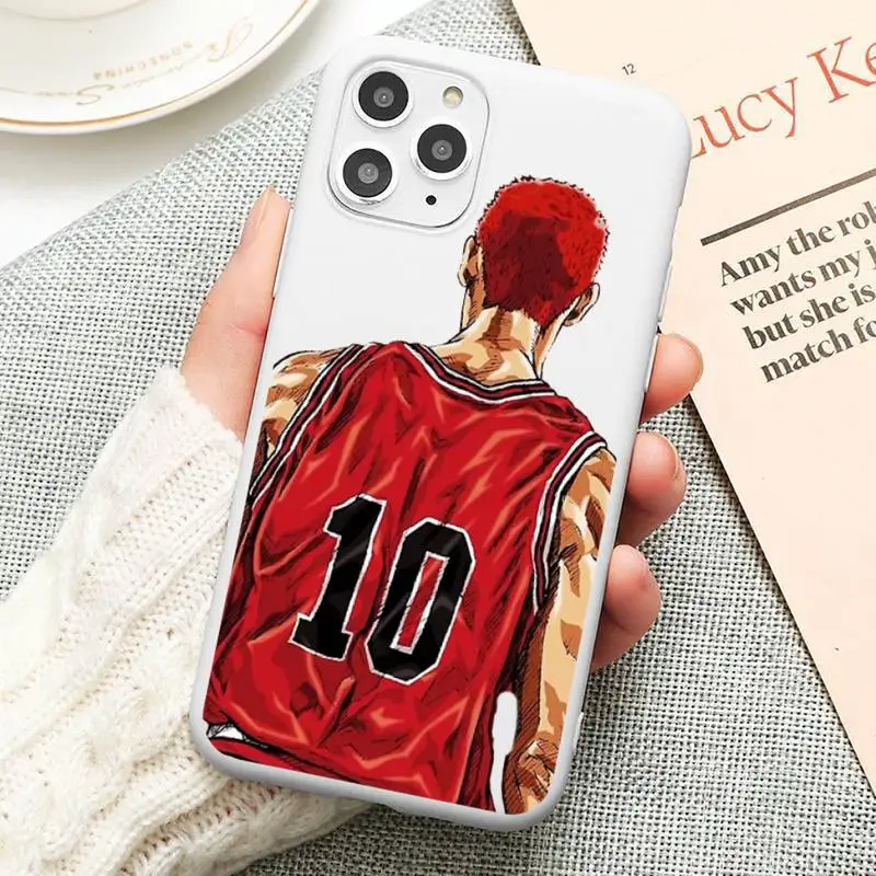 

Slam Dunk anime Phone Case Candy Color for iPhone 11 12 mini pro XS MAX 8 7 6 6S Plus X 5S SE 2020 XR