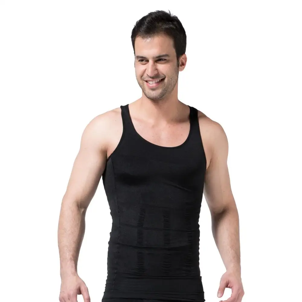 

MS007 Men's Slimming Body Shapewear Corset Vest Shirt Compression Abdomen Tummy Belly Control Slim Waist Cincher Underwear