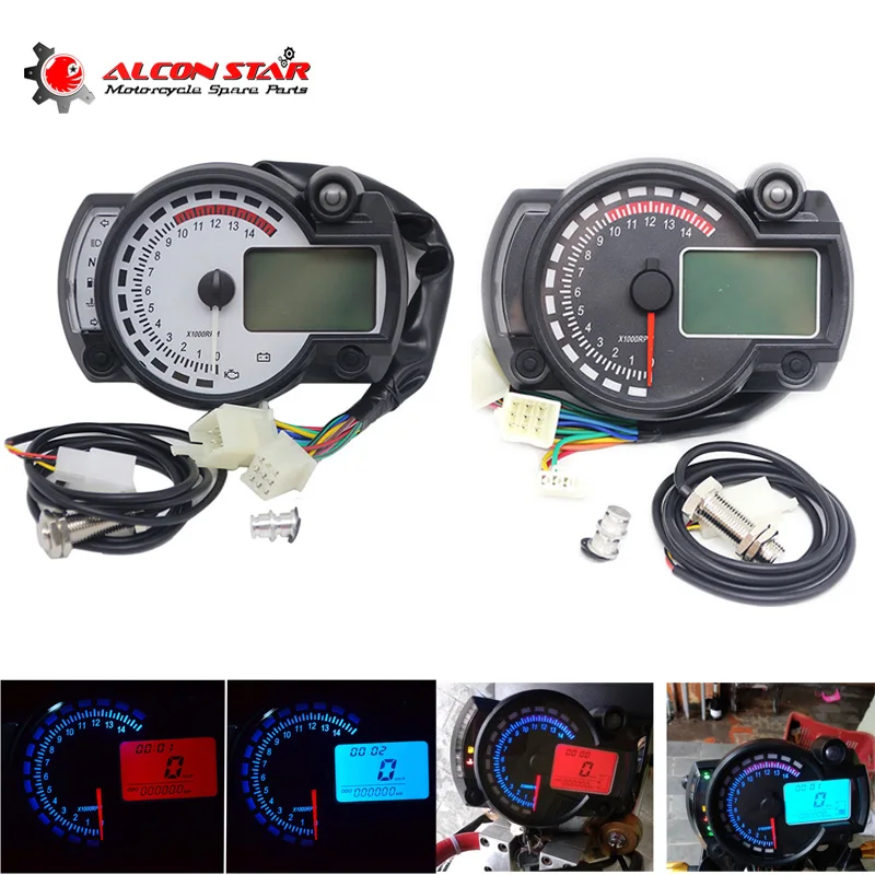 Alconstar черная/белая панель RX2N аналог ЖК Цифровой Мотоцикл одометр спидометр