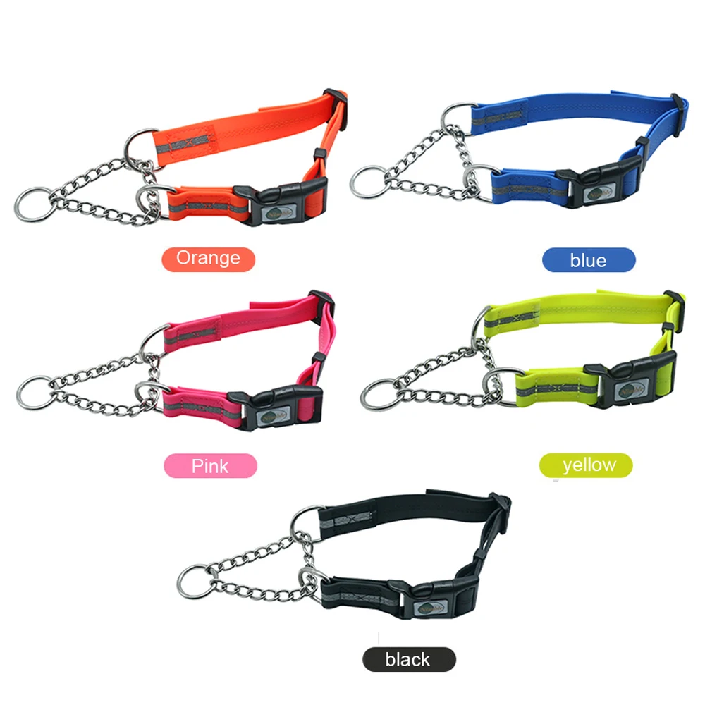 Pet dog collar Chain PVC reflective cushion anti-bite adjustable training for Big small dogs puppy pet products | Дом и сад