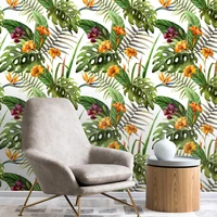 tropical plants floral pattern wallpaper thicken waterproof self adhesive wall contact paper for furniture renovation film