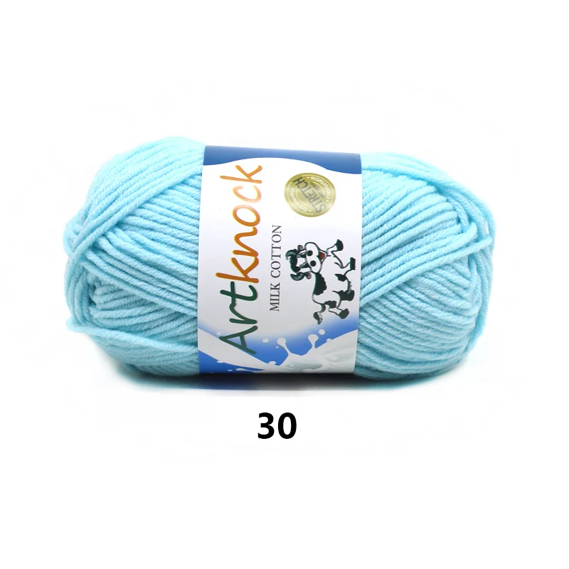 A30 16PCS 16 шт., пряжа для вязания, мягкая, теплая, Детская Пряжа молочного оттенка для ручного вязания, принадлежности для длинного ШТАПЕЛЯ, хлопок, 80%, молочное волокно, 20 - Цвет: A30 16PCS