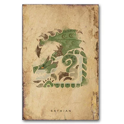 4 Monster Hunter Ретро Холст Картина художественный Принт плакат Картина Настенная Современная Минималистичная Спальня Декор для гостиной - Цвет: 4