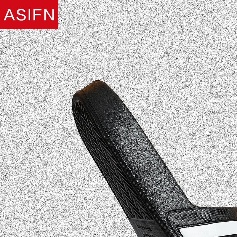 Тапки ASIFN из ЭВА для мужчин и женщин повседневные шлепанцы в черно белую полоску