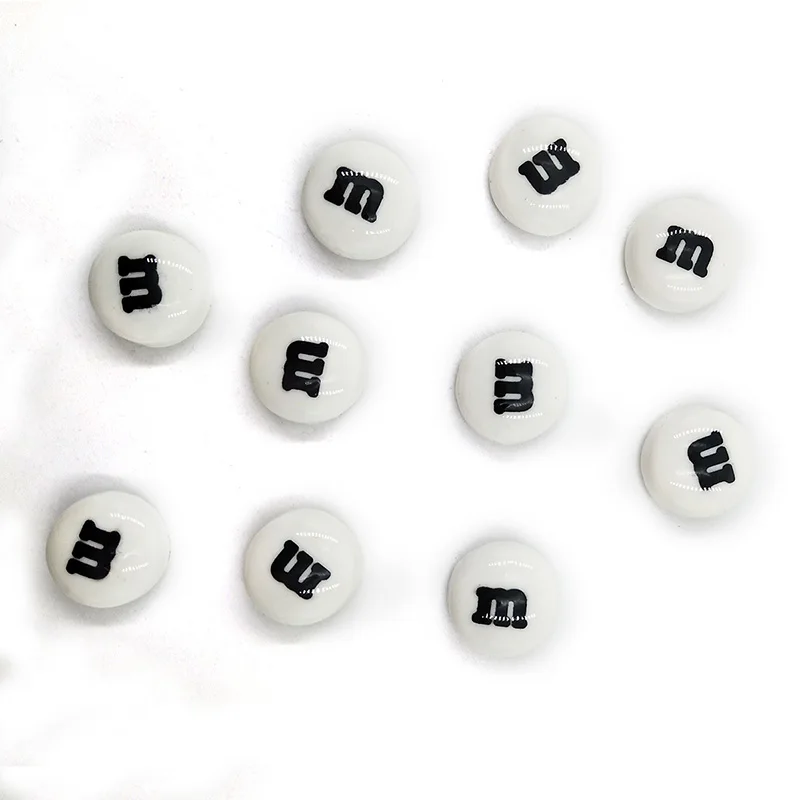 10pcs White DIY Bean смолы магниты на холодильник креативный сувенир с мультипликационным героем холодильники магнитный стикер сообщений домашний декор кухонные аксессуары - Цвет: 10pcs White