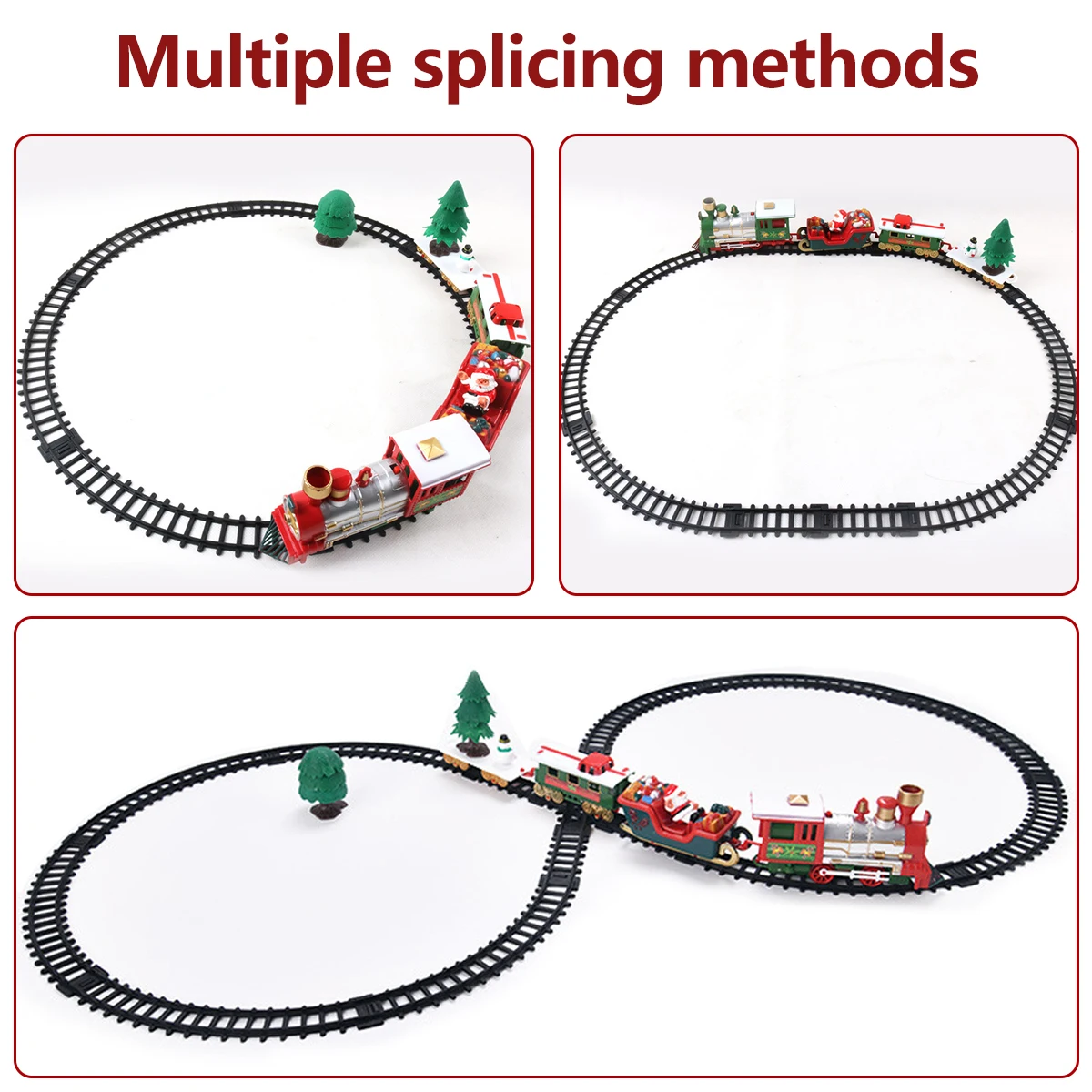 Классическая игрушка Рождественский поезд со звуком электрический музыкальный