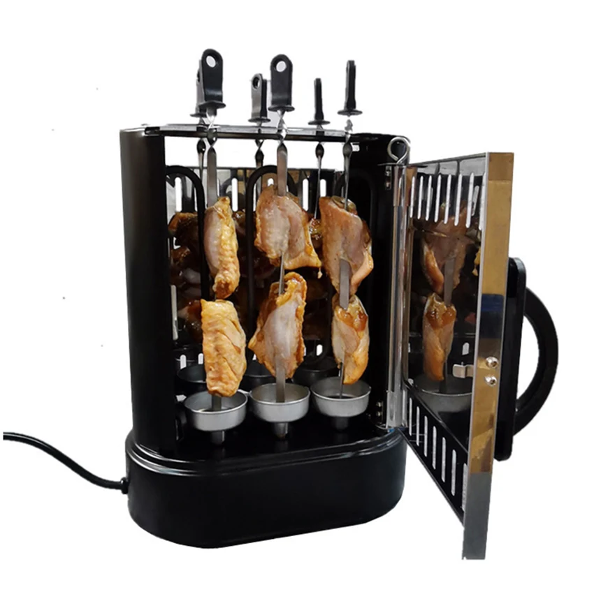 Electric Grill Machine 220V Smokeless Automatic Rotary Barbecue BBQ Kebab Grill Oven Rotisserie Rotating Machine Lamb Skewers