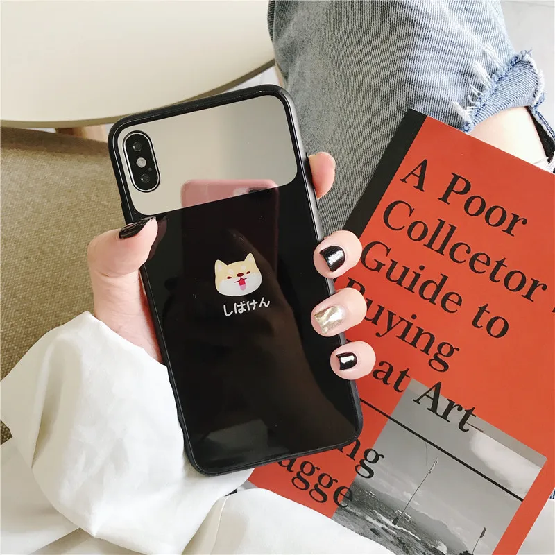 HYH iPhone Glass Case Cute Pattern Anti Knock Fitted for Apple iphone 6 7 8 plus x xs xr max VIP |