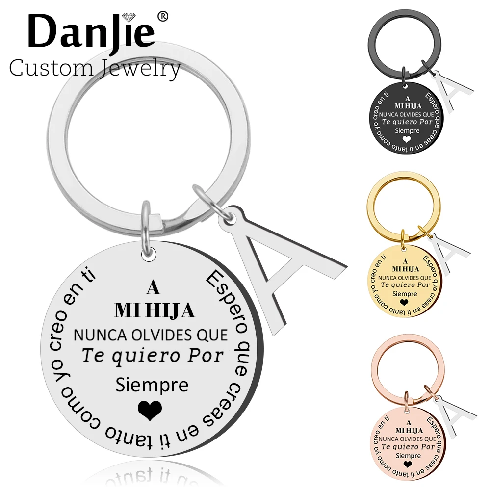 Для моей дочери от папы мамы я люблю тебя брелок подарки для MI HIJA испанский День