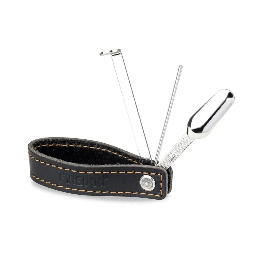 

FIREDOG Smoking Pipe Leather Tobacco Pipes Accessories Holder Bracket Rack Stand with Stainless Steel Pipe Cleaner Tamper Tool