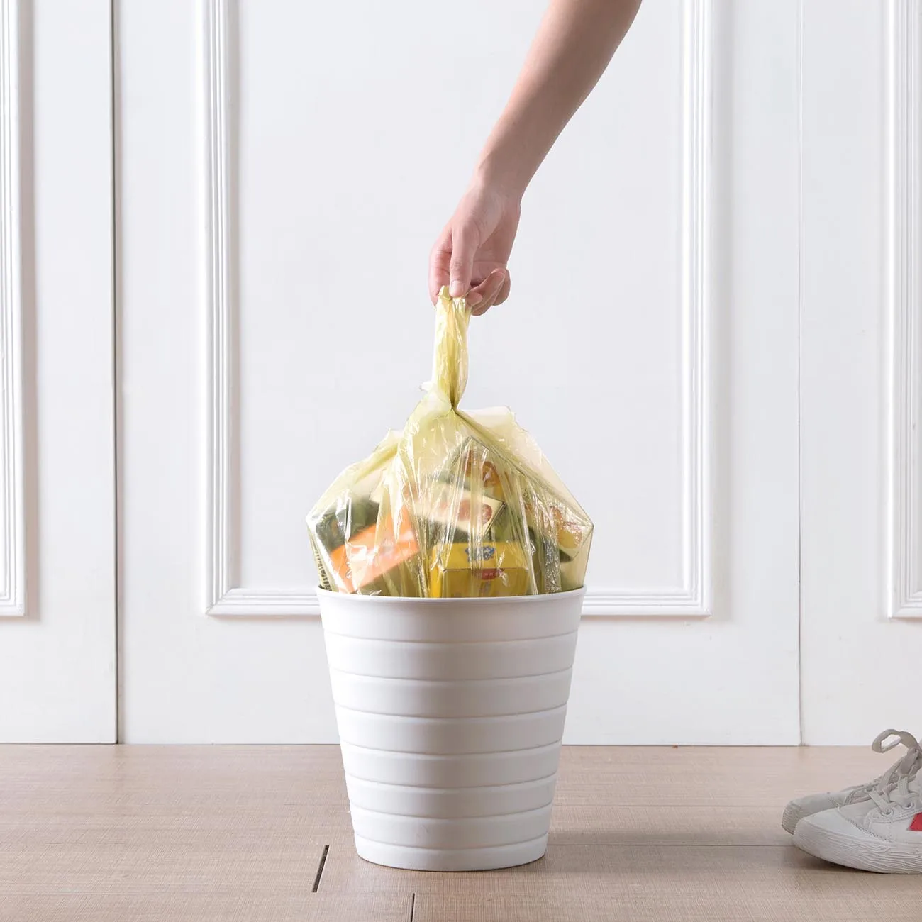 30 шт Ясный пластиковый мусорный бак мусорные мешки вкладыш портативный домашний