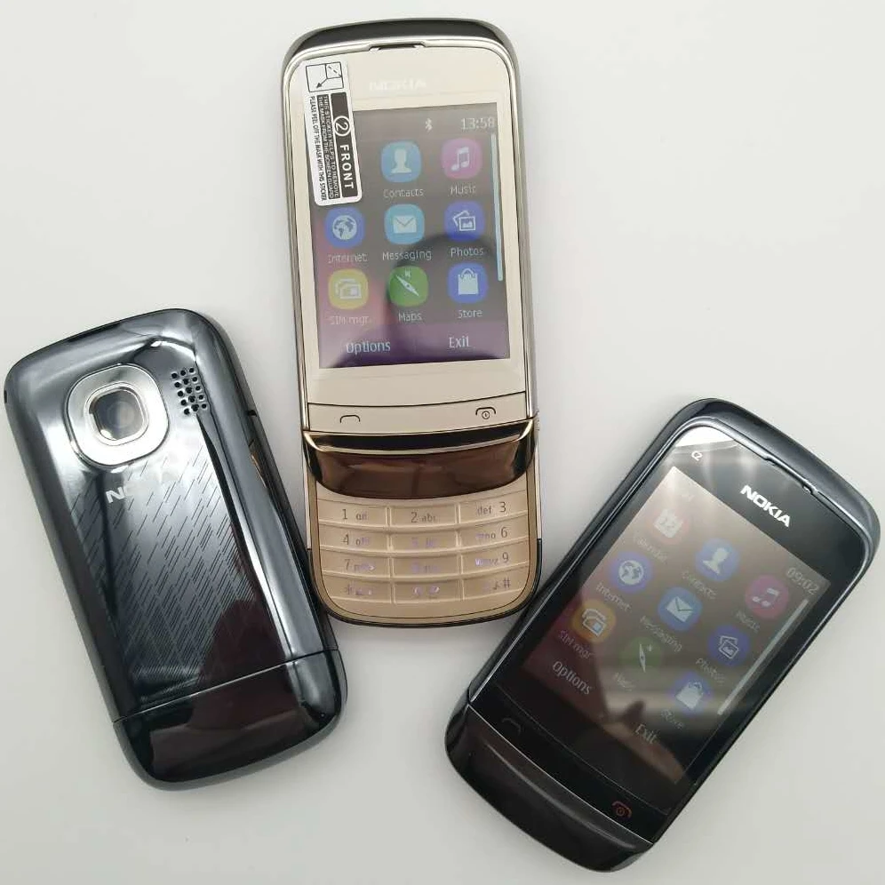 Nokia C2 02 отремонтированы разблокированный оригинальный перепрошитый один сим