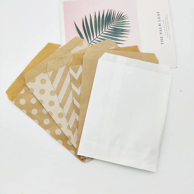 Маленькие пакеты из крафт-бумаги 100 шт. плоские сумки для товаров 4 &quotx 6&quot