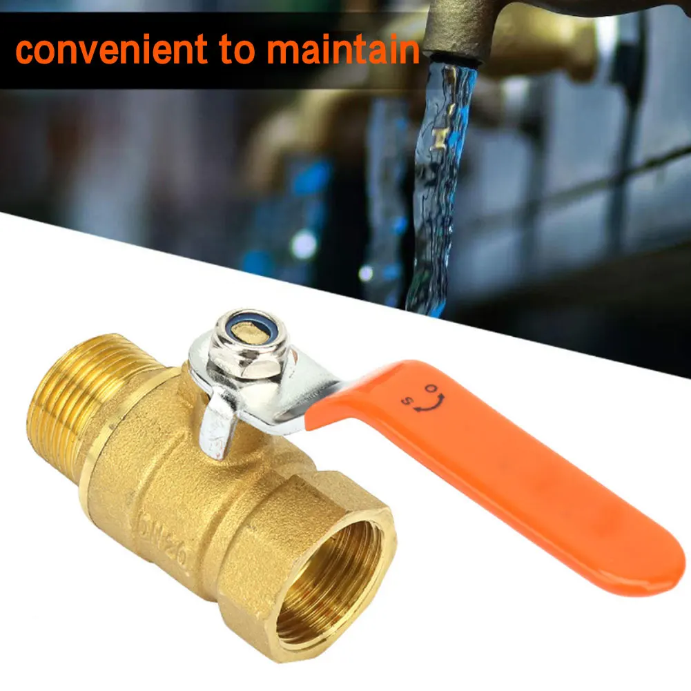 

Spherical Brass Valve DN20 3/4Inch BSP Mini Brass Air Ball Valve Barb Pipe Tubing Coupler Gas Conduit Spherical Gate Valves