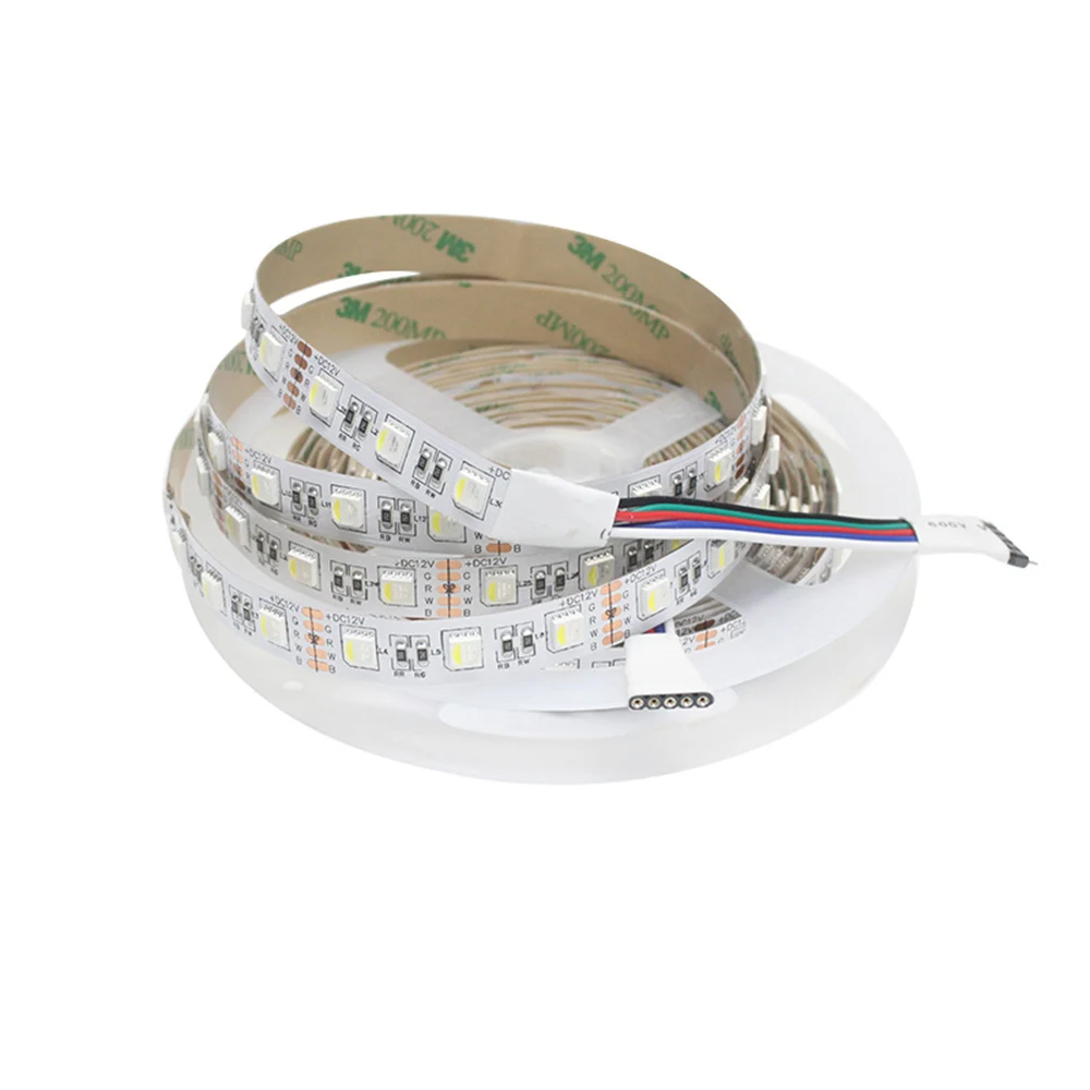 

5M LED Strip Light 5050 SMD 60LED/M 4IN1 Led Bean 12V DC Non-Waterproof Flexible RGBW RGBWW LED Tape for Home Decoration