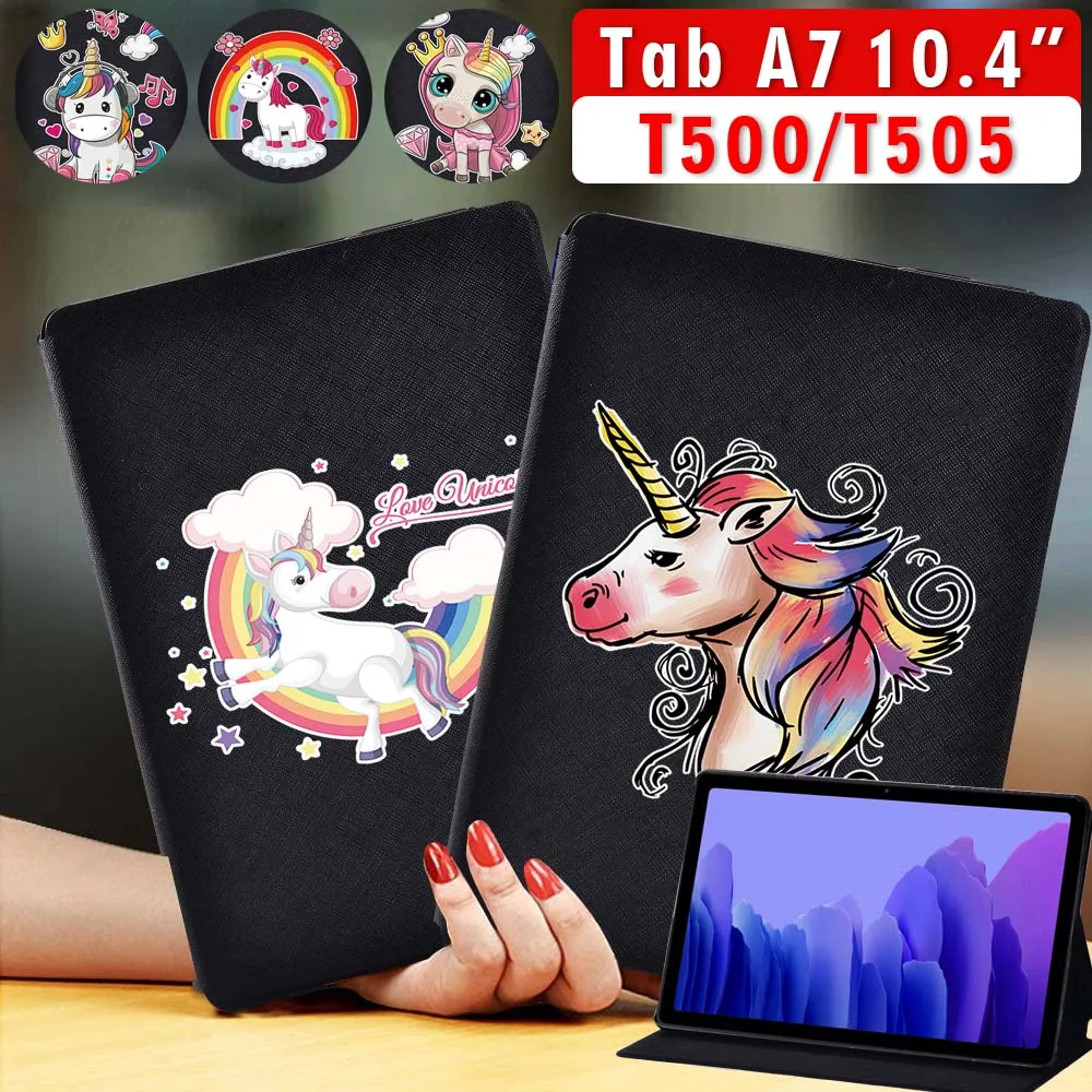 

Чехол для планшета Samsung Galaxy Tab A7 10,4, 2020, для Galaxy Tab A7 SM-T500, SM-T505, из искусственной кожи, складной, с подставкой, чехол + ручка