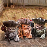 fairy mushroom monster elf shaman wizard troll statue resin crafts figurine home outdoor garden statue decoration