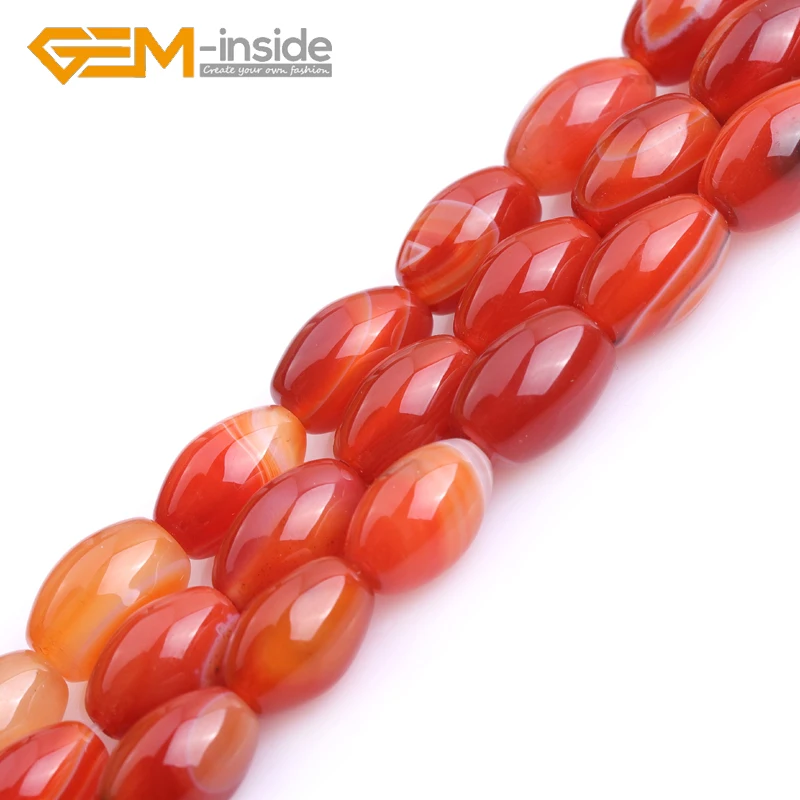 Olivary формы Sardonyx сердолика бусины натуральный камень Бусины DIY россыпью для