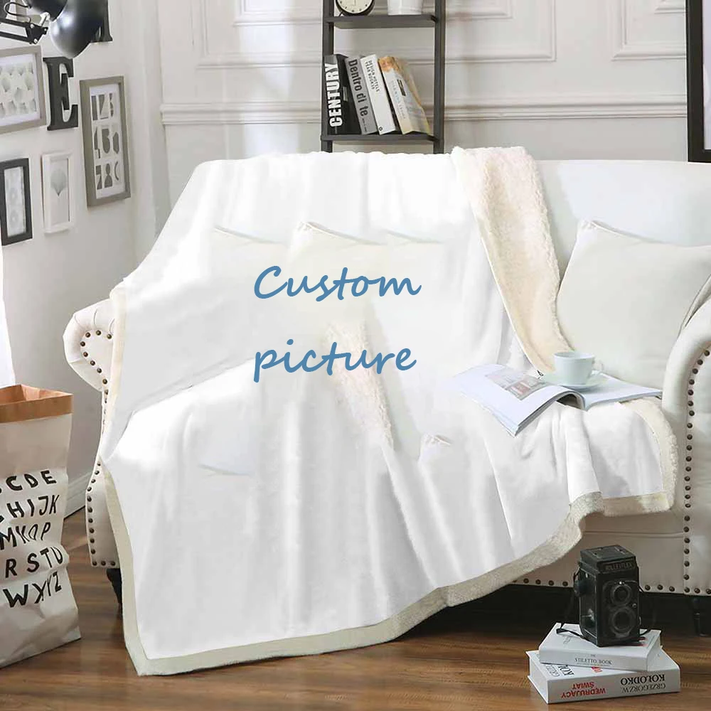 LISM индивидуальное одеяло Шерпа флис мягкое персонализированные DIY Дизайн Ковер