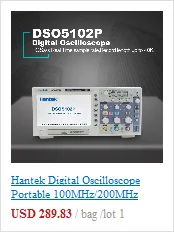 Hantek DSO1202B 200 МГц Ручной цифровой осциллограф 2 канала 1GSa/s Osciloscopio с 6000 мультиметром