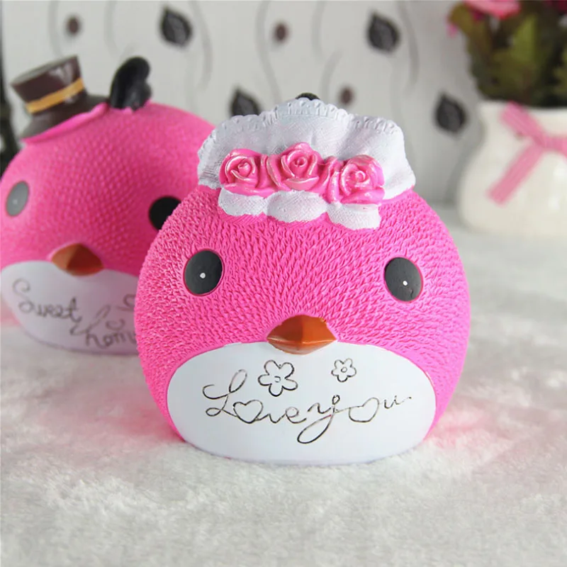 Копилка креативная копилка сберегательная монета птица из смолы мультяшная