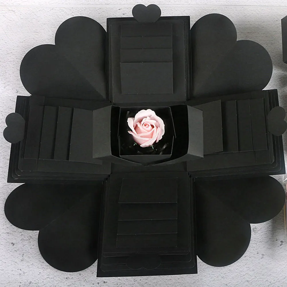 Креативный DIY Фотоальбом Взрывная коробка сюрприз скрапбук подарок для любви Юбилей Валентина день рождения коробка для свадебного альбома