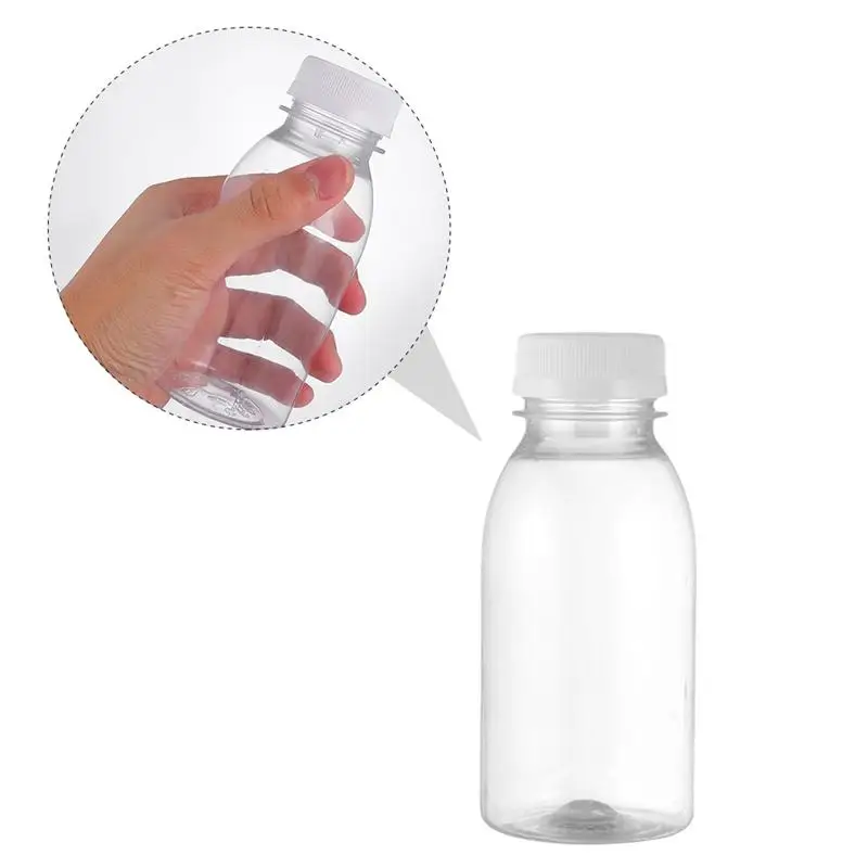 

12pcs 250ml Transparent Plastic Water Bottles Empty Milk Yogurt Beverage Storage Bottles Juice Jars Drinking Cup