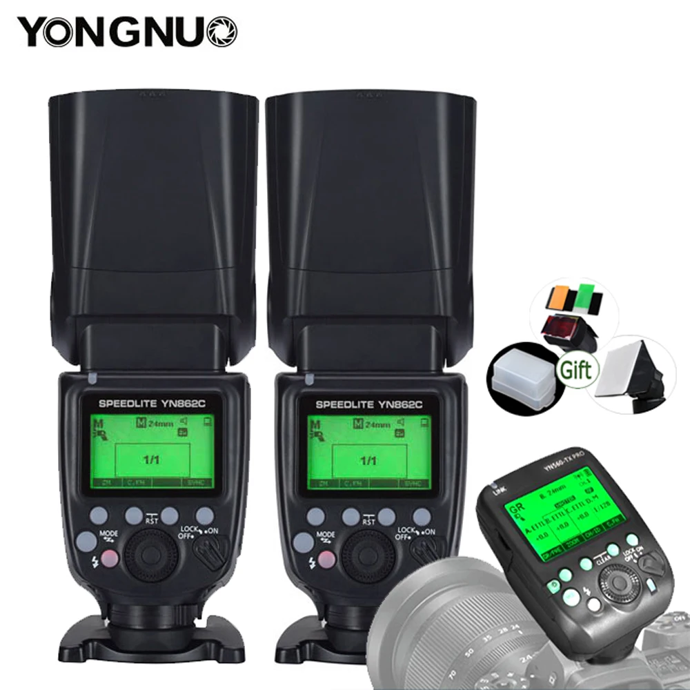 Yongnuo YN862C TTL HSS Li Ion Speed lite GN60 аккумулятор 1800 мАч Высокоскоростная синхронизация