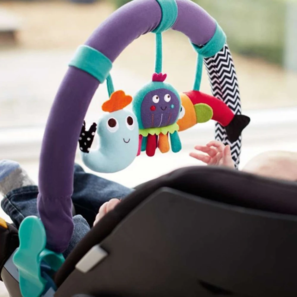 Регулируемый зажим музыкальные погремушки висит Детская кровать кукла ткань