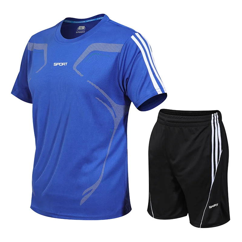 

Short Sports Sets Men's Gym Quick-drying Breathable Fitness Clothes Outdoor Running Jogging Sportswear
