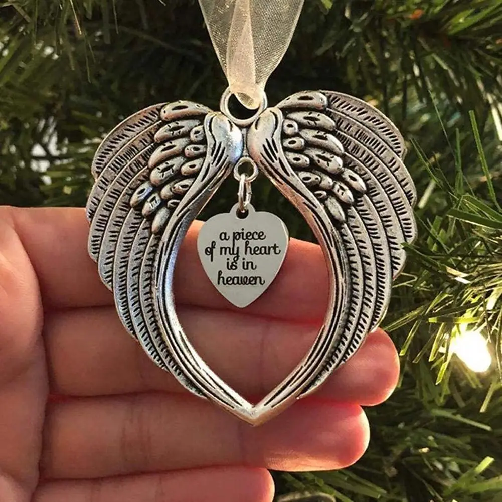 

Christmas 2022 Angel Heart Ornament Stylish Pendant For Decoration A Piece Of My Heart Is In Heaven Christmas Decoration Navidad