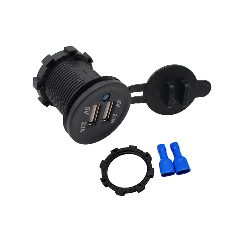 Устройство для автомобиля с двумя портами USB Зарядное устройство мотоцикла авто