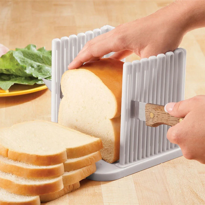 

Professional Bread Loaf Toast Cutter Slicer Slicing Cutting Guide Mold Maker Kitchen Tool Practical Bread Cutter Bread Slicer