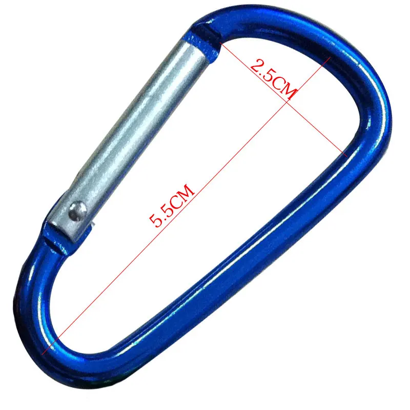5 шт./лот карабин-пряжка 6 см Тип D для кемпинга пешего туризма оборудование