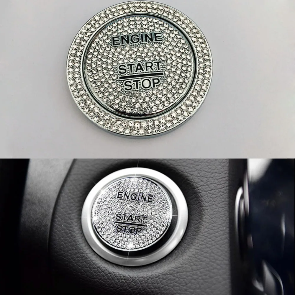 

Angelguoguo Car styling For Mercedes Benz C Class W205 GLC Class Car engine start stop Ignition button knob cover trim sticker