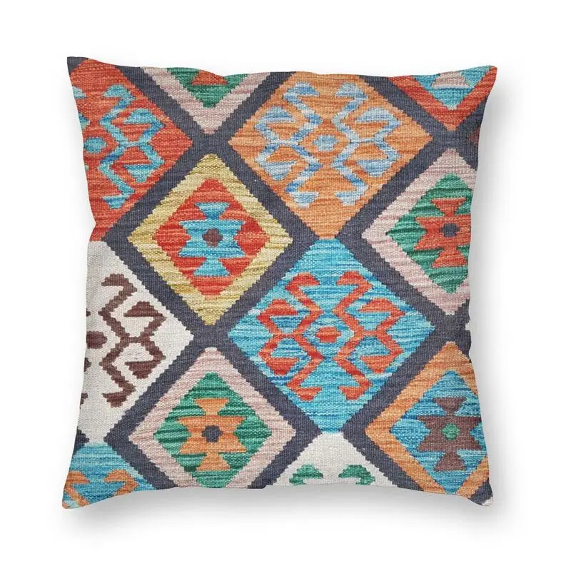 

Vintage Turkish Kilim Pillowcover Home Decor Persian Tribal Bohemian Ethnic Art Cushions Throw Pillow for Car Double-sided