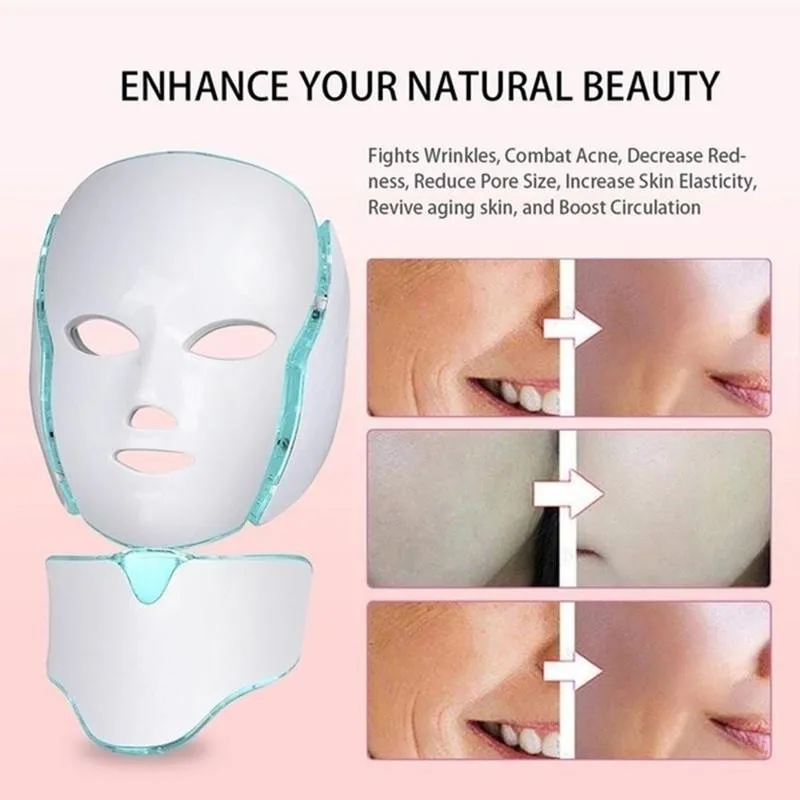 

7 Color LED Mask Beauty Photon Therapy Light Skin Care Rejuvenation Acne Removal Beauty Electric LED Mask