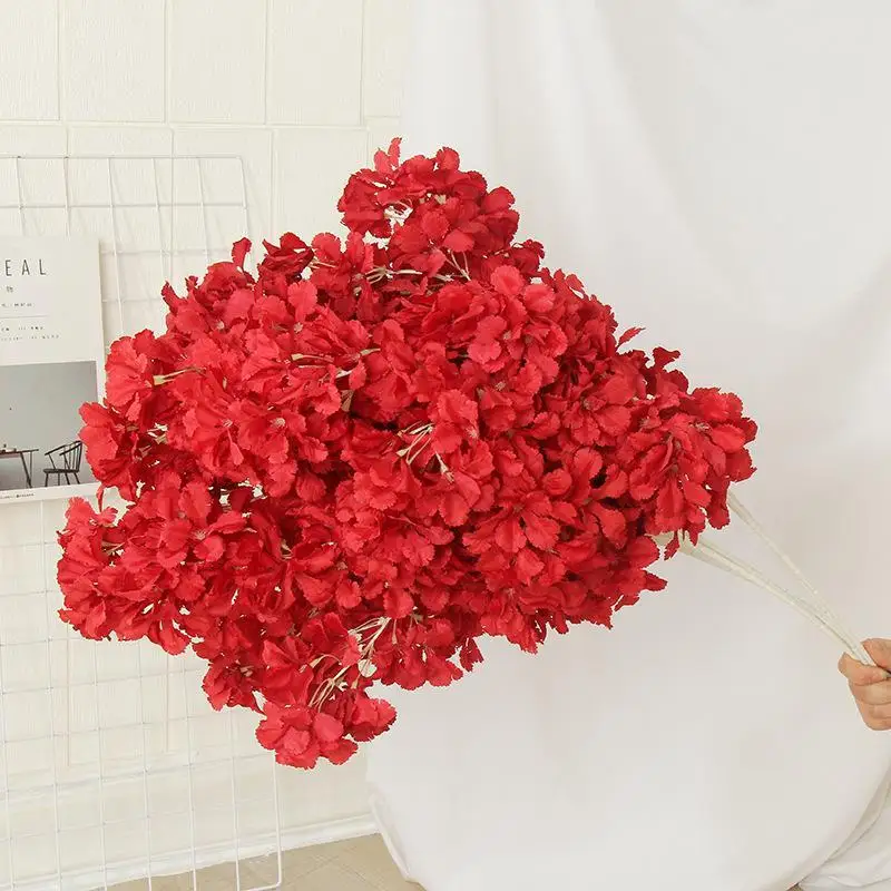 1 шт. искусственный цветок вишня натуральный шелк симуляция вишни цветы вечерние