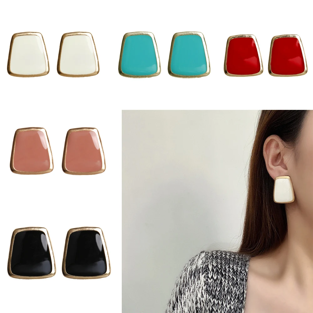 FSUNION 2020 Новое поступление модные 5 цветов черные/белые эмалированные корейские