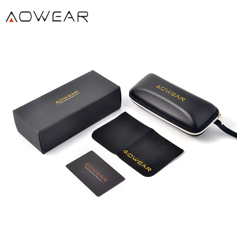 Солнцезащитные очки AOWEAR поляризационные мужские спортивные без оправы для