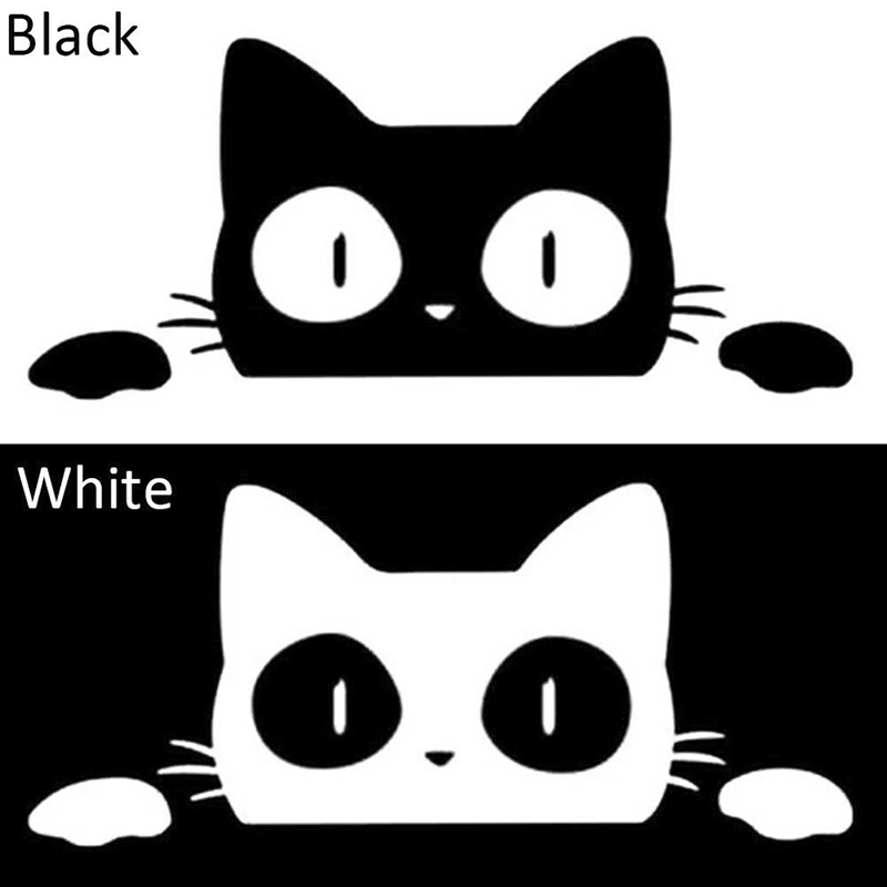 

1PC Surprise Cat Peeking Funny Vinyl Vehicle Graphics Decal Sticker Car/Truck Laptop Bumper Decoration Car Styling 14x6.2cm