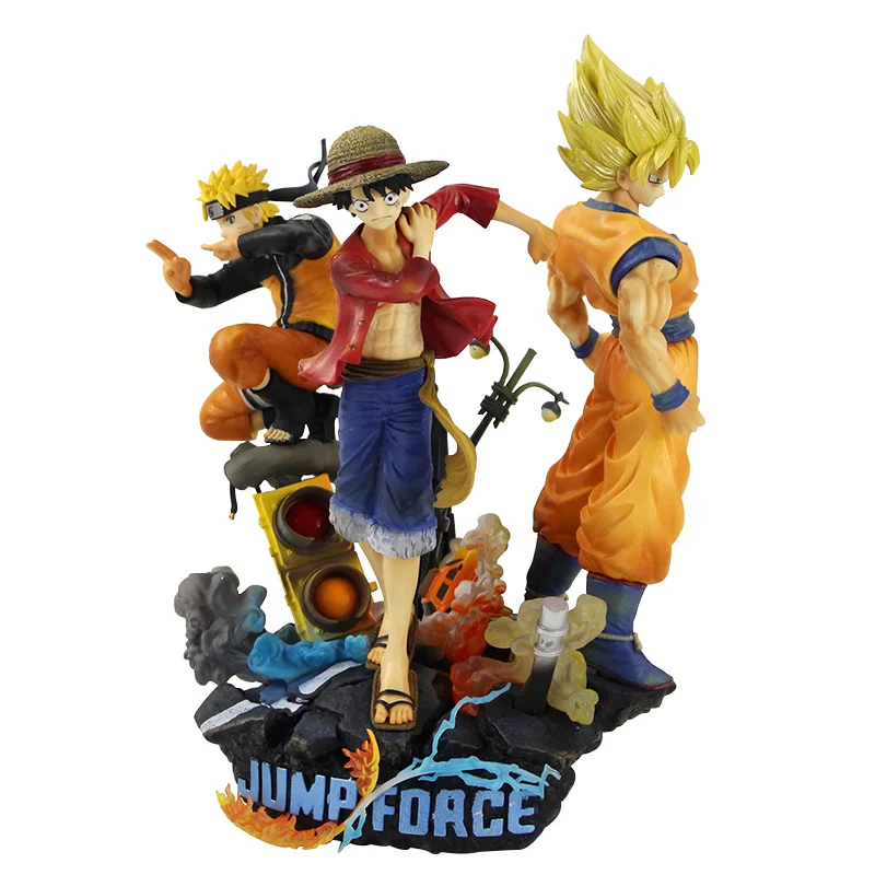 28 см Jump Force Dragon Ball наруто одна деталь фигурка игрушки Коллекционная модель куклы Луффи Узумаки Сон Гоку аниме персонажи